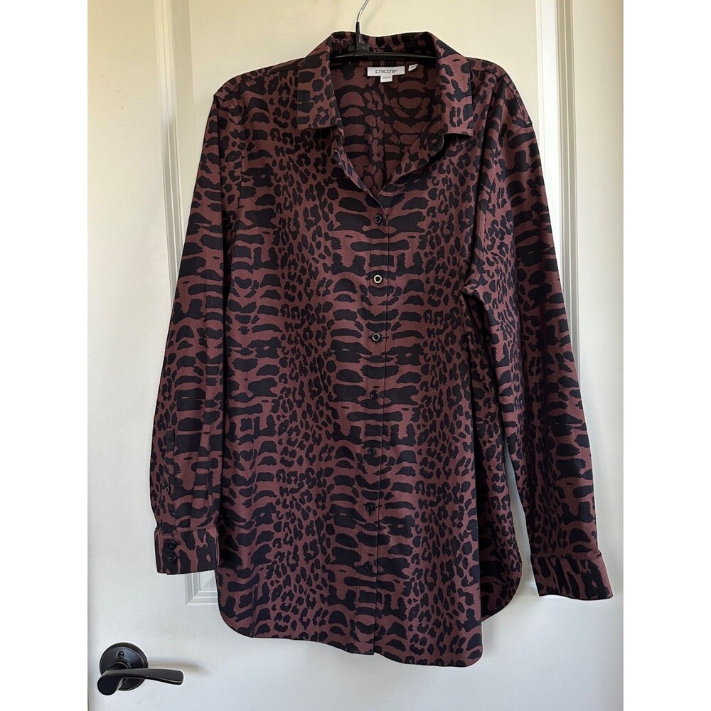 Chico’s No Iron Animal/Leopard Print Chico’s 2 (Large / US 12)